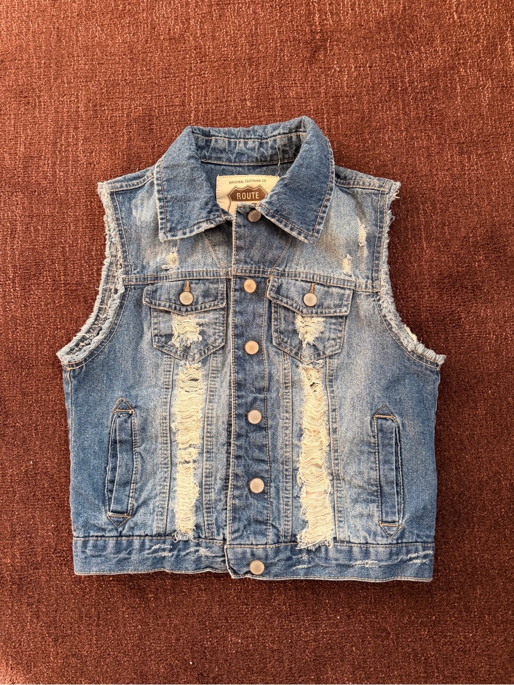 Route 66 Denim Vest Jean Size M